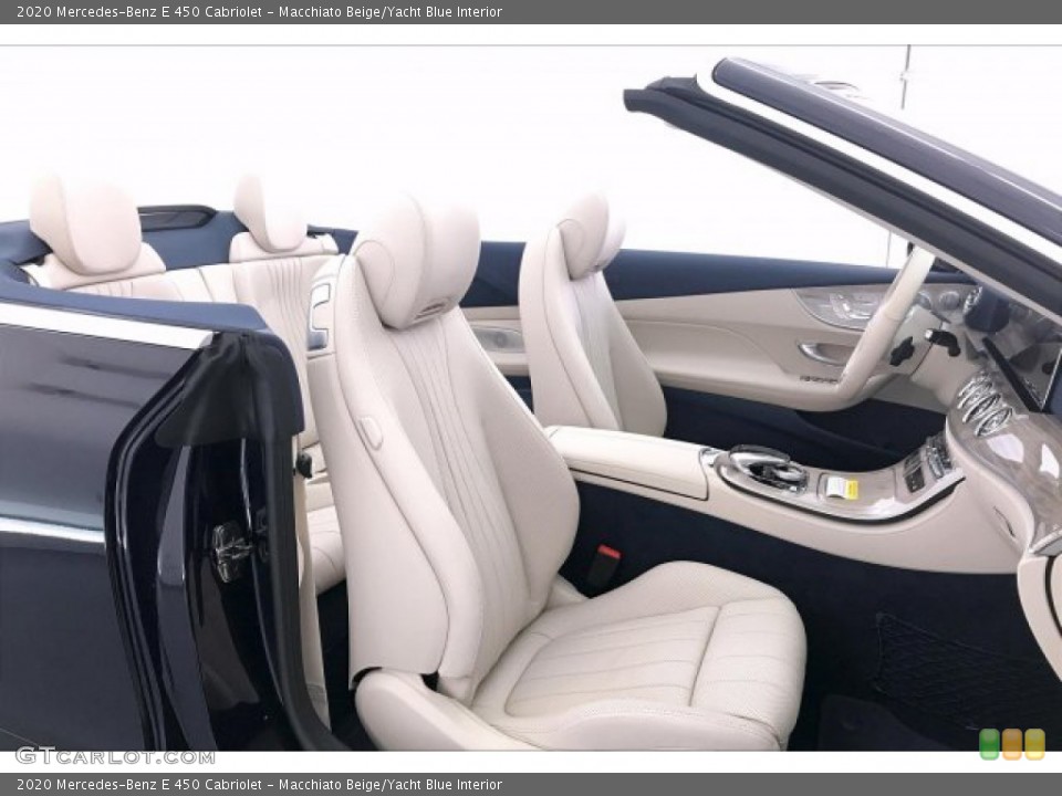 Macchiato Beige/Yacht Blue Interior Front Seat for the 2020 Mercedes-Benz E 450 Cabriolet #135226374