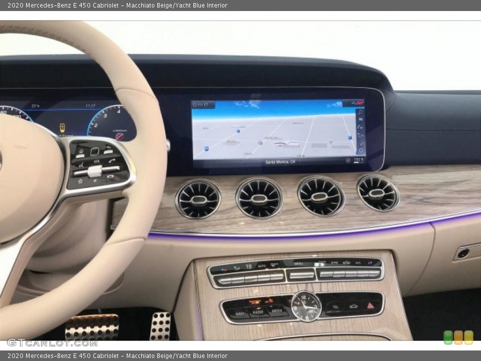Macchiato Beige/Yacht Blue Interior Controls for the 2020 Mercedes-Benz E 450 Cabriolet #135226416