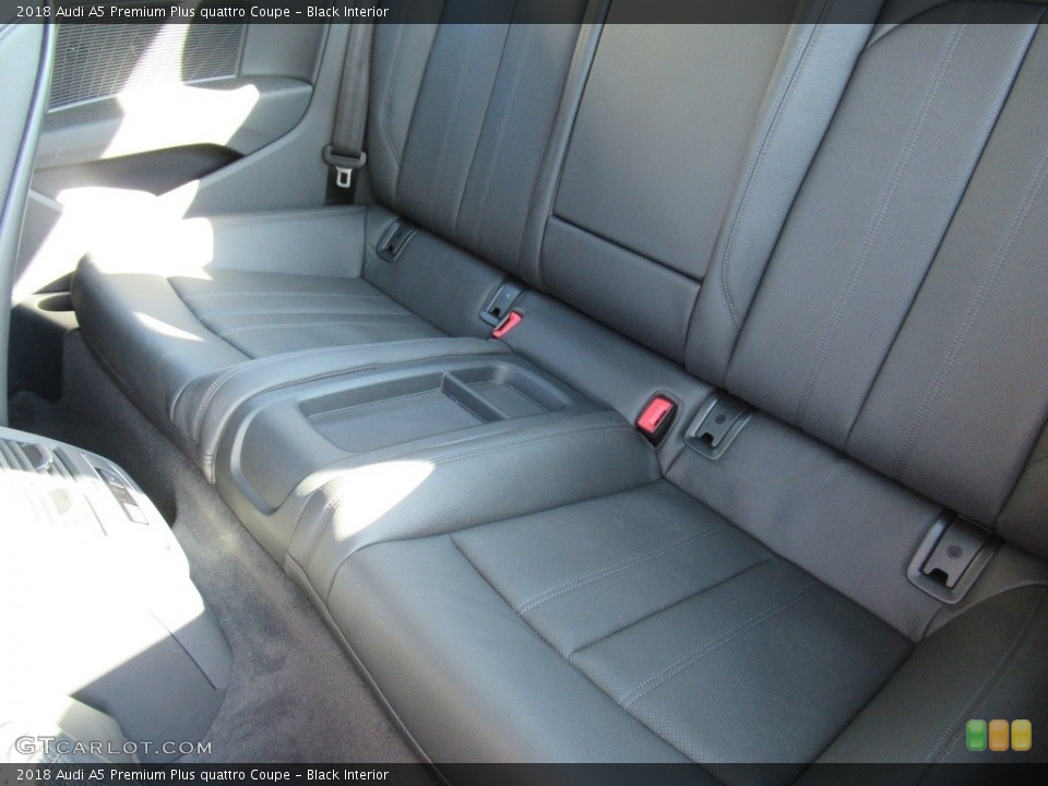 Black Interior Rear Seat for the 2018 Audi A5 Premium Plus quattro Coupe #135227304
