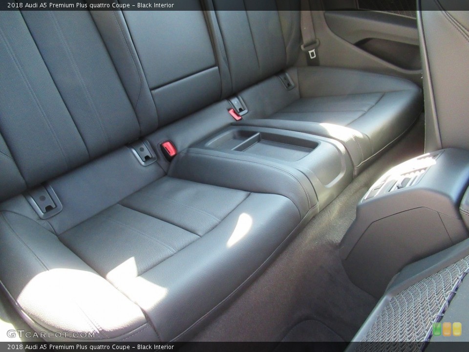 Black Interior Rear Seat for the 2018 Audi A5 Premium Plus quattro Coupe #135227338