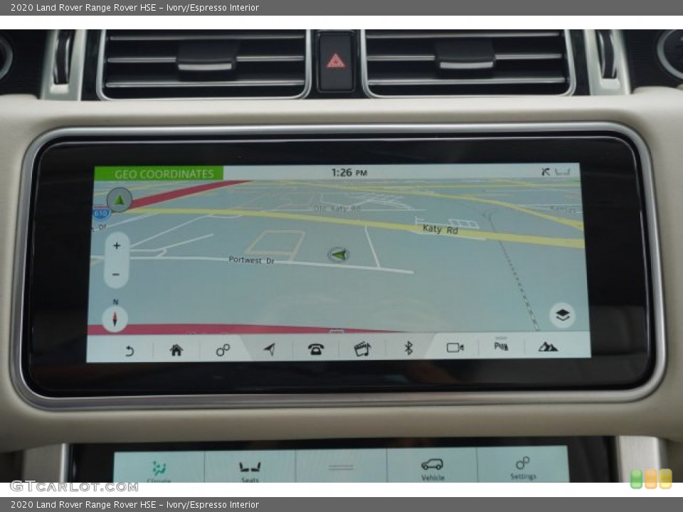 Ivory/Espresso Interior Navigation for the 2020 Land Rover Range Rover HSE #135236208