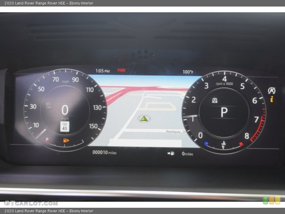 Ebony Interior Gauges for the 2020 Land Rover Range Rover HSE #135237678