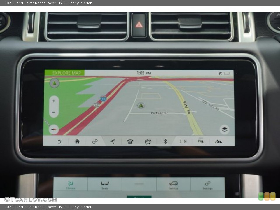 Ebony Interior Navigation for the 2020 Land Rover Range Rover HSE #135237699