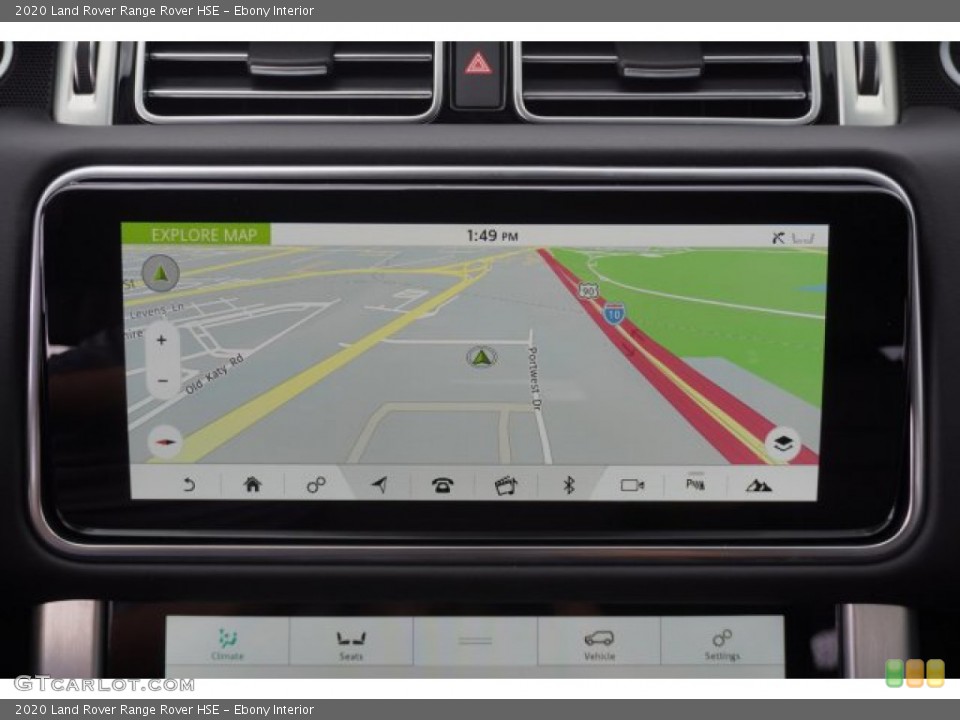 Ebony Interior Navigation for the 2020 Land Rover Range Rover HSE #135238407