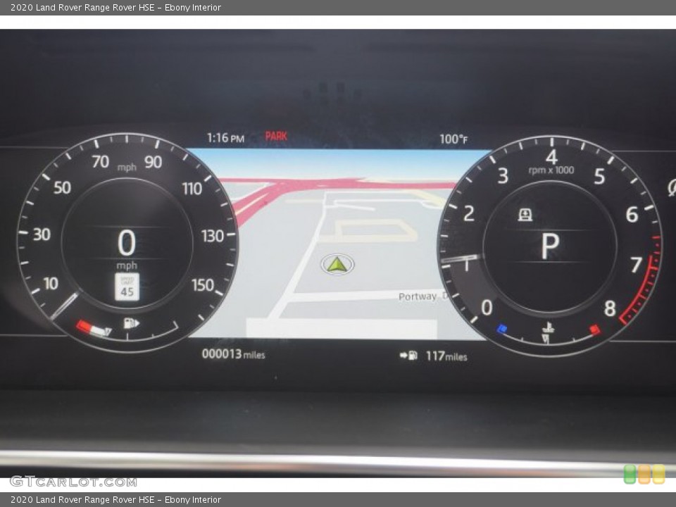 Ebony Interior Gauges for the 2020 Land Rover Range Rover HSE #135239019