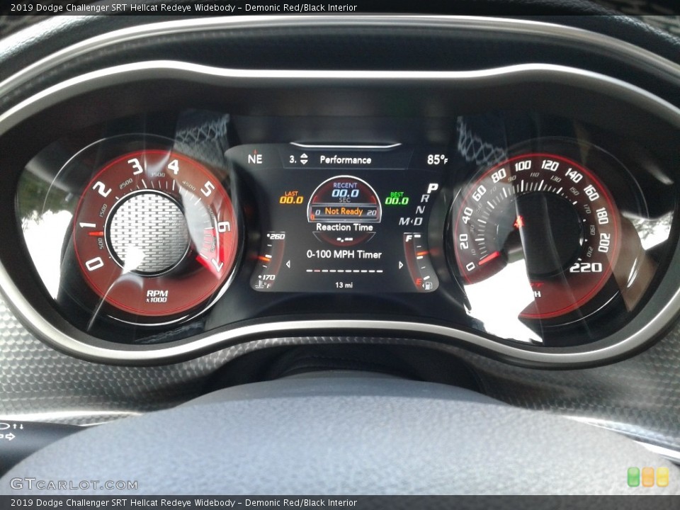 Demonic Red/Black Interior Gauges for the 2019 Dodge Challenger SRT Hellcat Redeye Widebody #135240333