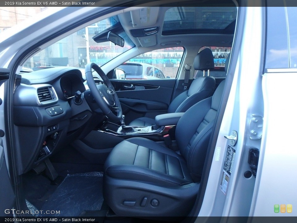 Satin Black Interior Front Seat for the 2019 Kia Sorento EX V6 AWD #135241731