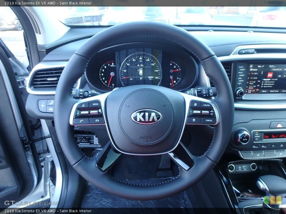 Satin Black Interior Steering Wheel for the 2019 Kia Sorento EX V6 AWD #135241818