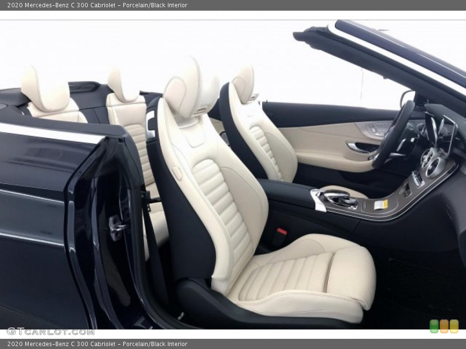 Porcelain/Black 2020 Mercedes-Benz C Interiors