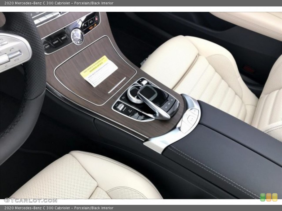 Porcelain/Black Interior Controls for the 2020 Mercedes-Benz C 300 Cabriolet #135247815