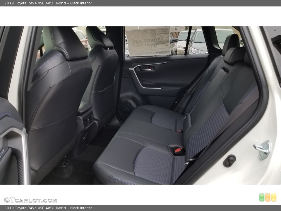 Black Interior Rear Seat for the 2019 Toyota RAV4 XSE AWD Hybrid #135249089