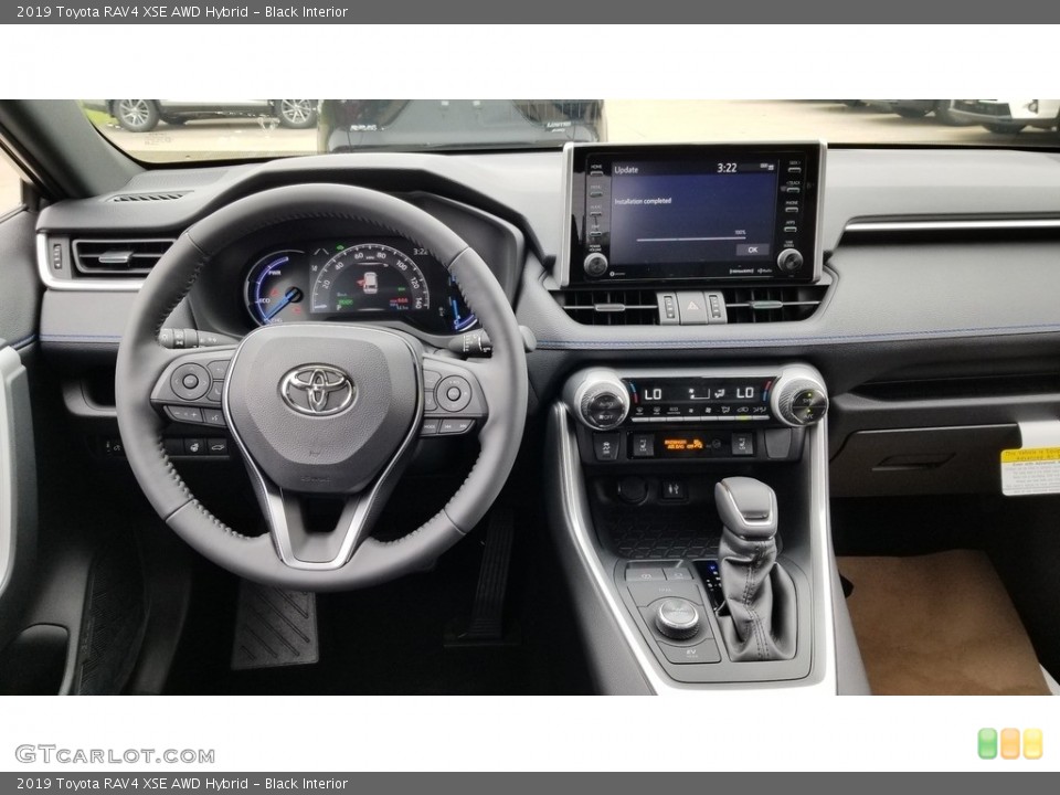 Black Interior Dashboard for the 2019 Toyota RAV4 XSE AWD Hybrid #135249104