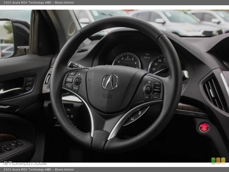 Ebony Interior Steering Wheel for the 2020 Acura MDX Technology AWD #135252422