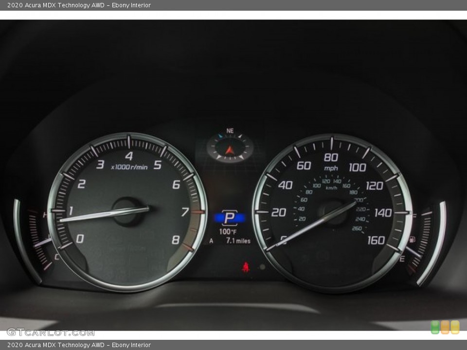 Ebony Interior Gauges for the 2020 Acura MDX Technology AWD #135252603
