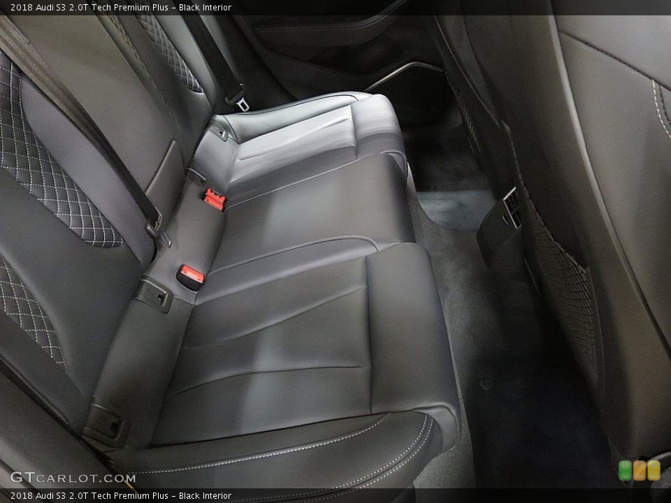 Black Interior Rear Seat for the 2018 Audi S3 2.0T Tech Premium Plus #135256169