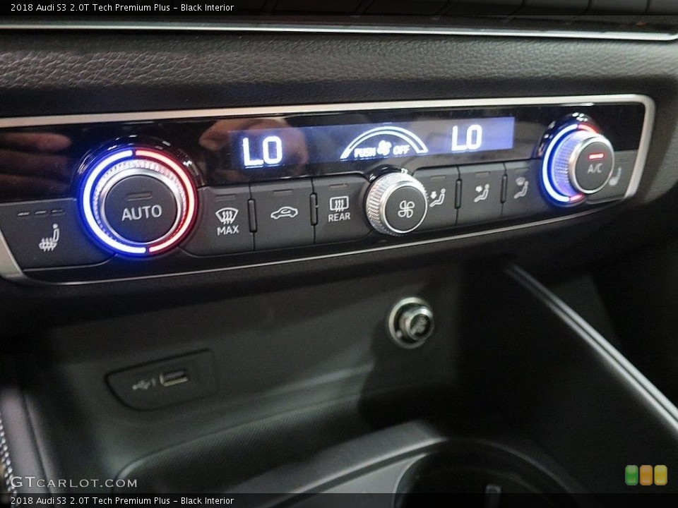 Black Interior Controls for the 2018 Audi S3 2.0T Tech Premium Plus #135256451