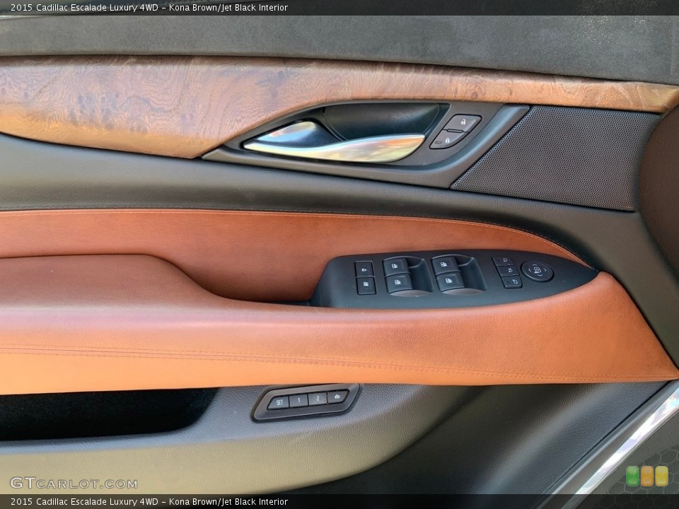 Kona Brown/Jet Black Interior Door Panel for the 2015 Cadillac Escalade Luxury 4WD #135261079