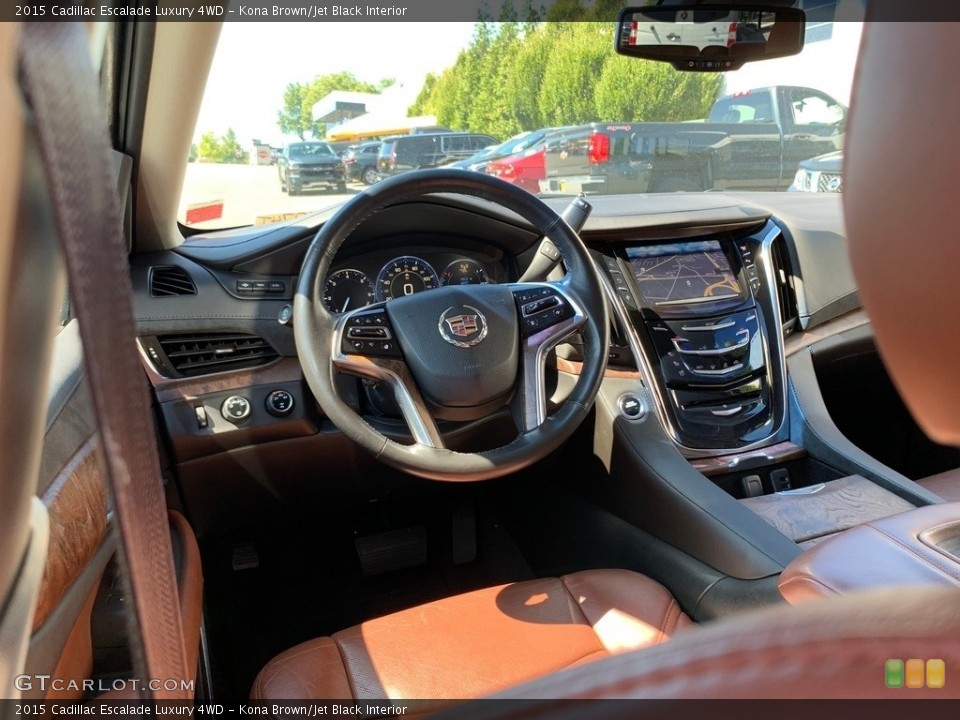 Kona Brown/Jet Black Interior Photo for the 2015 Cadillac Escalade Luxury 4WD #135261248