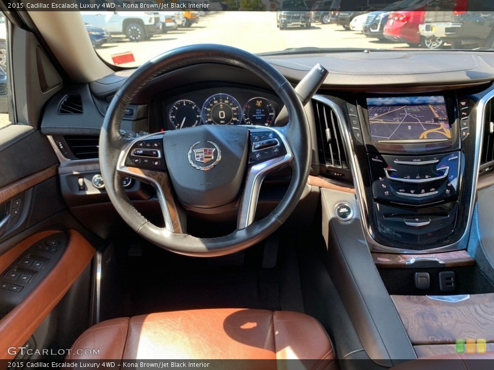 Kona Brown/Jet Black Interior Dashboard for the 2015 Cadillac Escalade Luxury 4WD #135261287