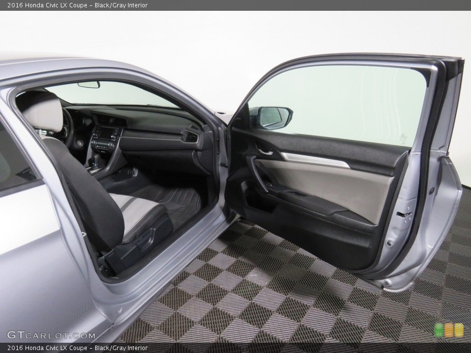 Black/Gray Interior Door Panel for the 2016 Honda Civic LX Coupe #135266010