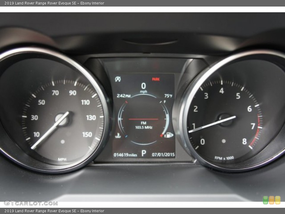 Ebony Interior Gauges for the 2019 Land Rover Range Rover Evoque SE #135277950