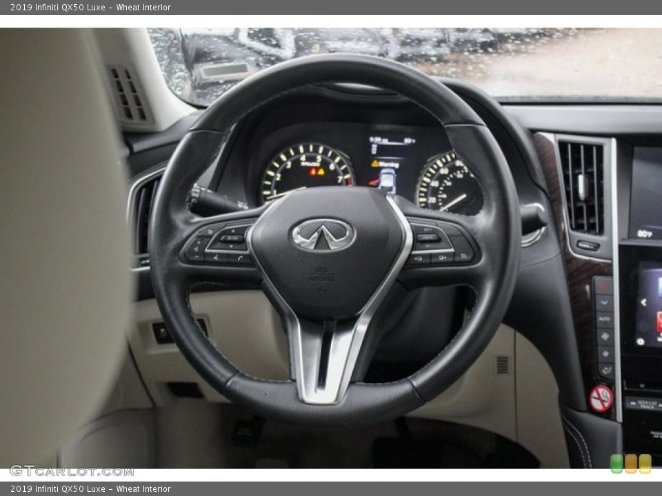 Wheat Interior Steering Wheel for the 2019 Infiniti QX50 Luxe #135279630