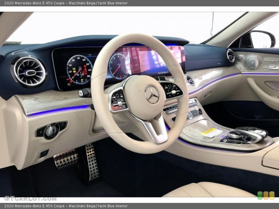 Macchiato Beige/Yacht Blue Interior Dashboard for the 2020 Mercedes-Benz E 450 Coupe #135280950