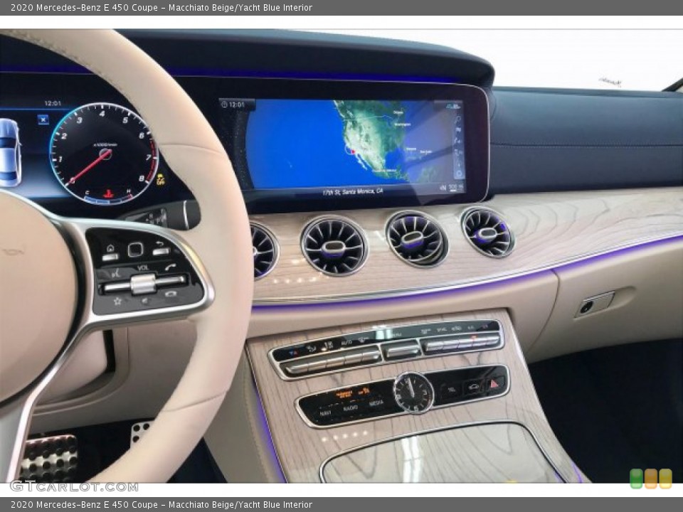 Macchiato Beige/Yacht Blue Interior Dashboard for the 2020 Mercedes-Benz E 450 Coupe #135280995