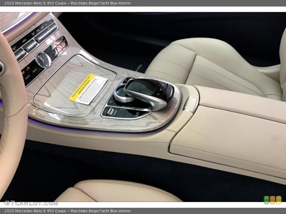 Macchiato Beige/Yacht Blue Interior Controls for the 2020 Mercedes-Benz E 450 Coupe #135281013