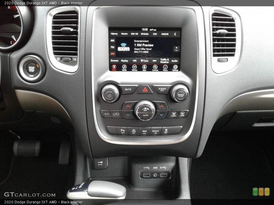 Black Interior Controls for the 2020 Dodge Durango SXT AWD #135281520