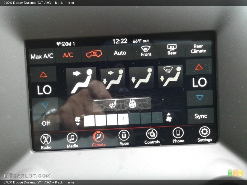 Black Interior Controls for the 2020 Dodge Durango SXT AWD #135281568