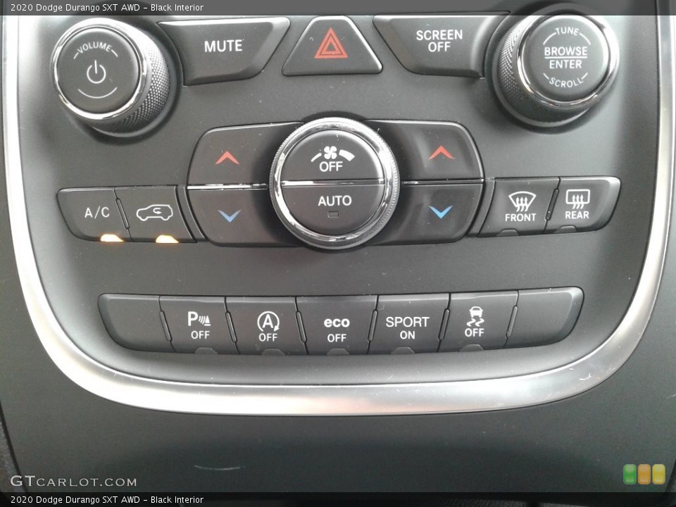 Black Interior Controls for the 2020 Dodge Durango SXT AWD #135281622