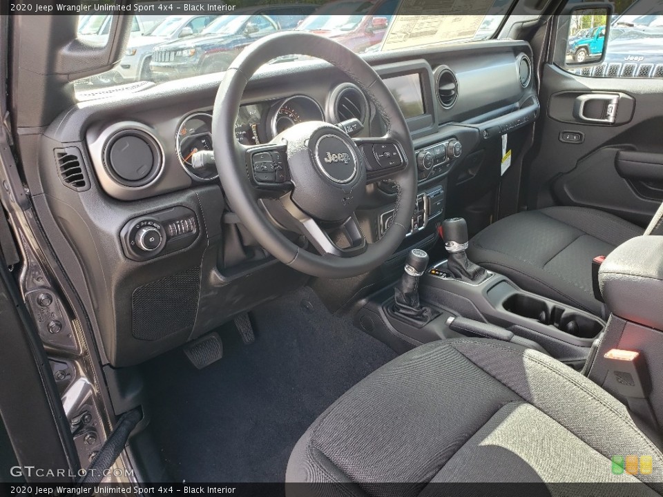 Black Interior Front Seat for the 2020 Jeep Wrangler Unlimited Sport 4x4 #135289973