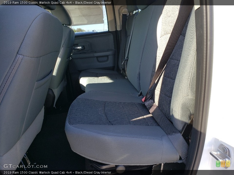Black/Diesel Gray Interior Rear Seat for the 2019 Ram 1500 Classic Warlock Quad Cab 4x4 #135291344