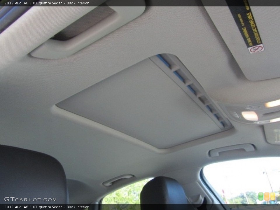 Black Interior Sunroof for the 2012 Audi A6 3.0T quattro Sedan #135303107