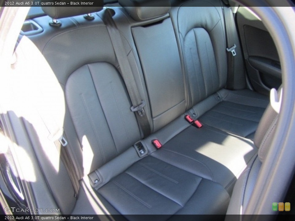 Black Interior Rear Seat for the 2012 Audi A6 3.0T quattro Sedan #135303110