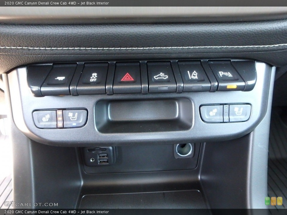 Jet Black Interior Controls for the 2020 GMC Canyon Denali Crew Cab 4WD #135305735