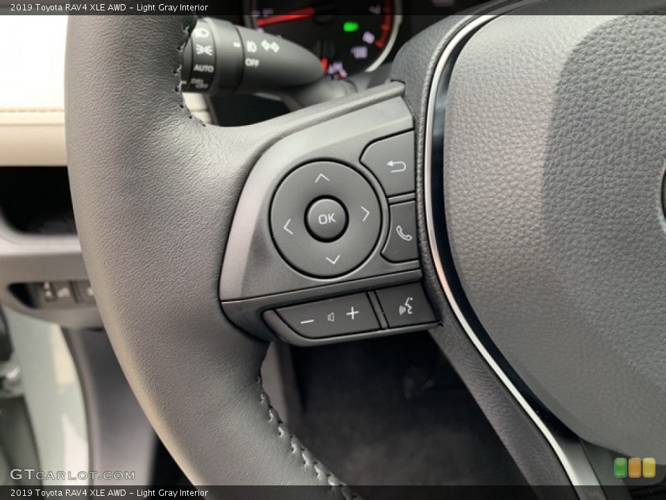 Light Gray Interior Steering Wheel for the 2019 Toyota RAV4 XLE AWD #135325075