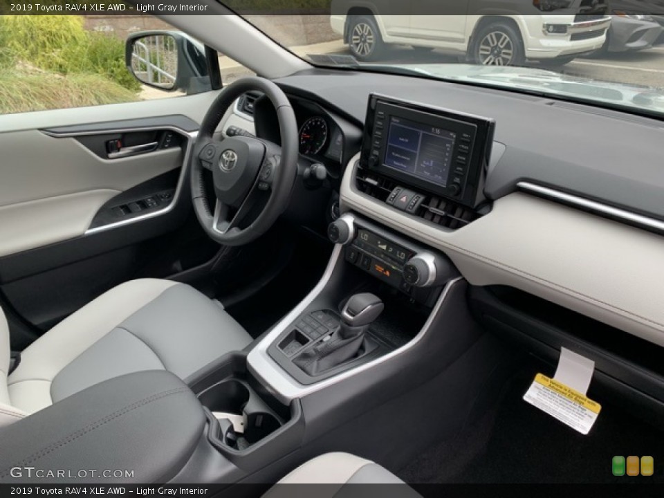 Light Gray Interior Dashboard for the 2019 Toyota RAV4 XLE AWD #135325324