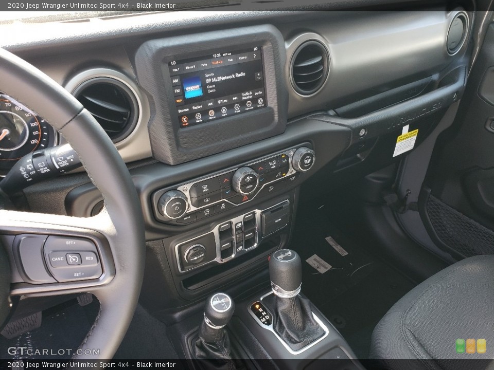 Black Interior Dashboard for the 2020 Jeep Wrangler Unlimited Sport 4x4 #135326521