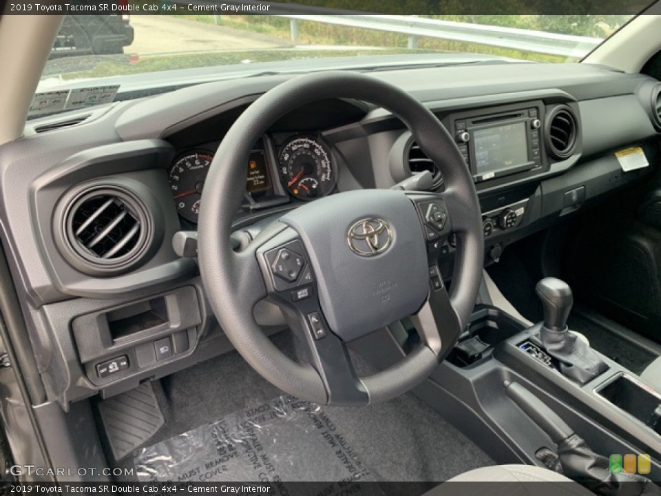 Cement Gray Interior Dashboard for the 2019 Toyota Tacoma SR Double Cab 4x4 #135327347