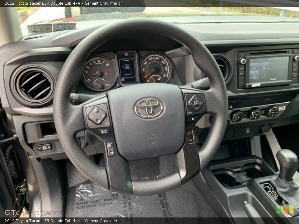 Cement Gray Interior Steering Wheel for the 2019 Toyota Tacoma SR Double Cab 4x4 #135327382
