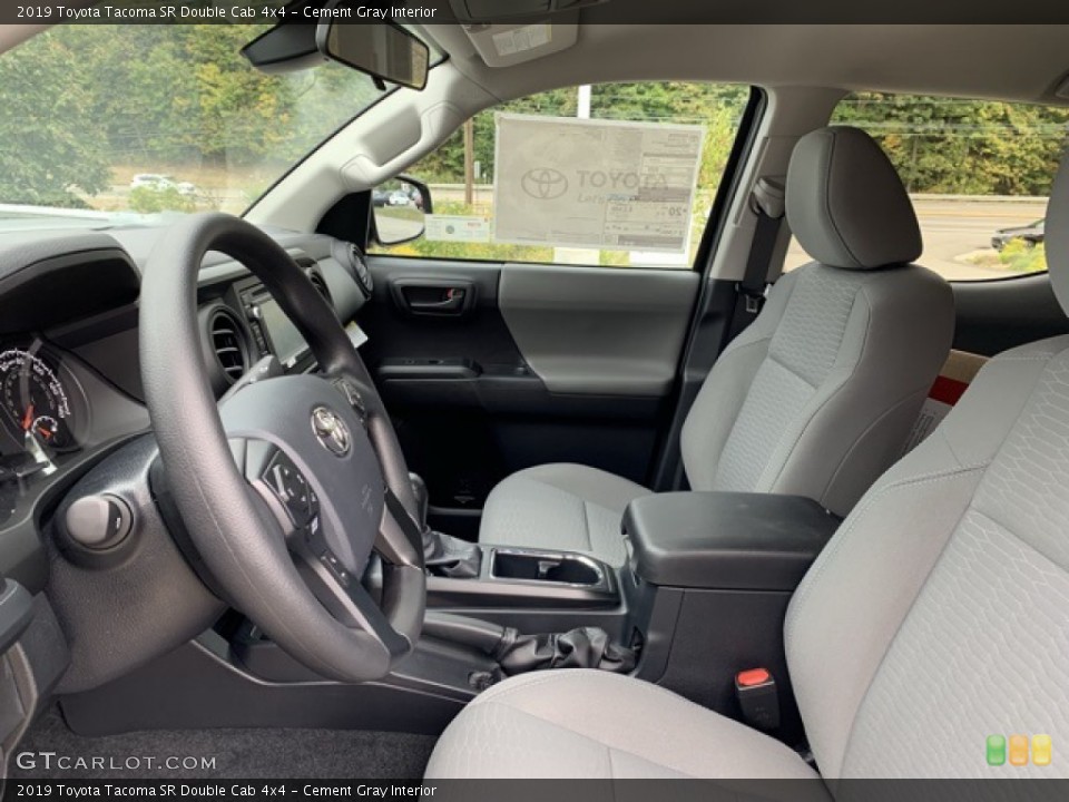 Cement Gray Interior Front Seat for the 2019 Toyota Tacoma SR Double Cab 4x4 #135327436