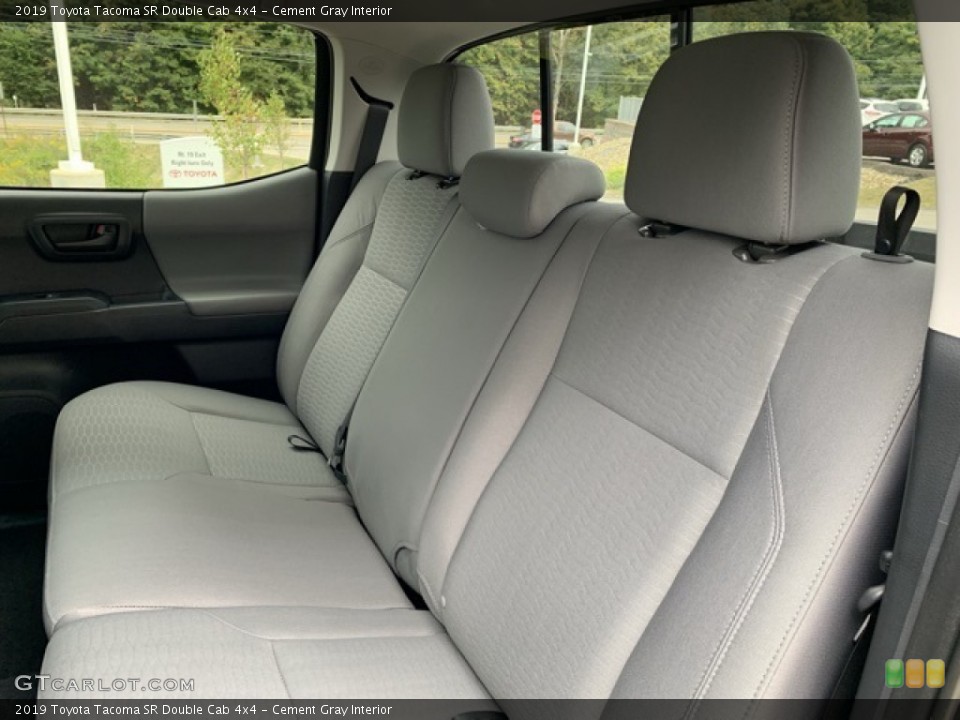 Cement Gray Interior Rear Seat for the 2019 Toyota Tacoma SR Double Cab 4x4 #135327505