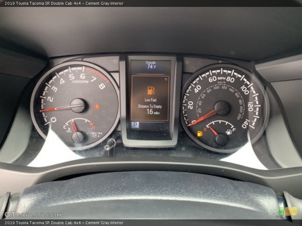 Cement Gray Interior Gauges for the 2019 Toyota Tacoma SR Double Cab 4x4 #135327670