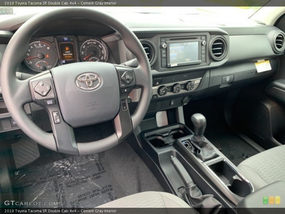 Cement Gray Interior Dashboard for the 2019 Toyota Tacoma SR Double Cab 4x4 #135327736