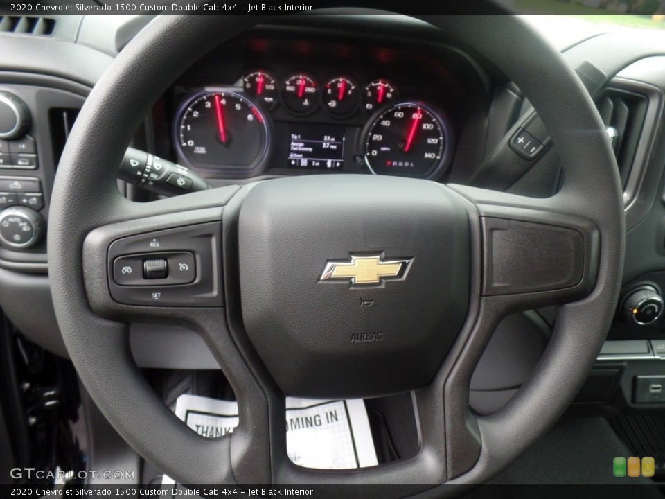 Jet Black Interior Steering Wheel for the 2020 Chevrolet Silverado 1500 Custom Double Cab 4x4 #135328063