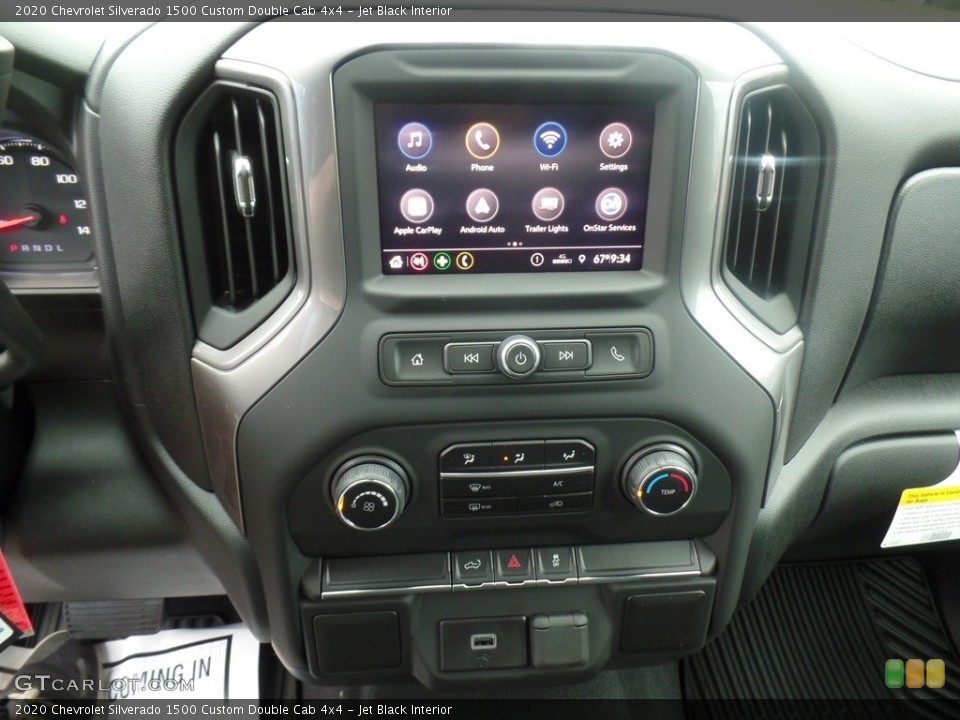 Jet Black Interior Controls for the 2020 Chevrolet Silverado 1500 Custom Double Cab 4x4 #135328075