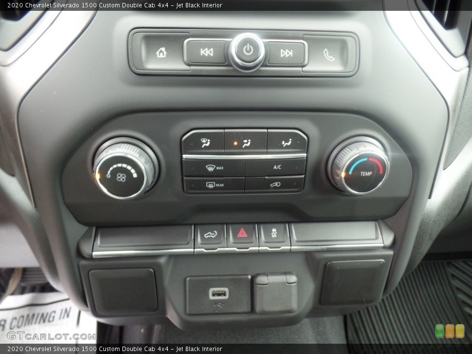 Jet Black Interior Controls for the 2020 Chevrolet Silverado 1500 Custom Double Cab 4x4 #135328090