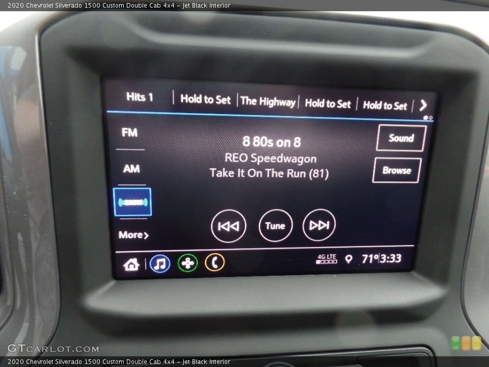 Jet Black Interior Controls for the 2020 Chevrolet Silverado 1500 Custom Double Cab 4x4 #135328210